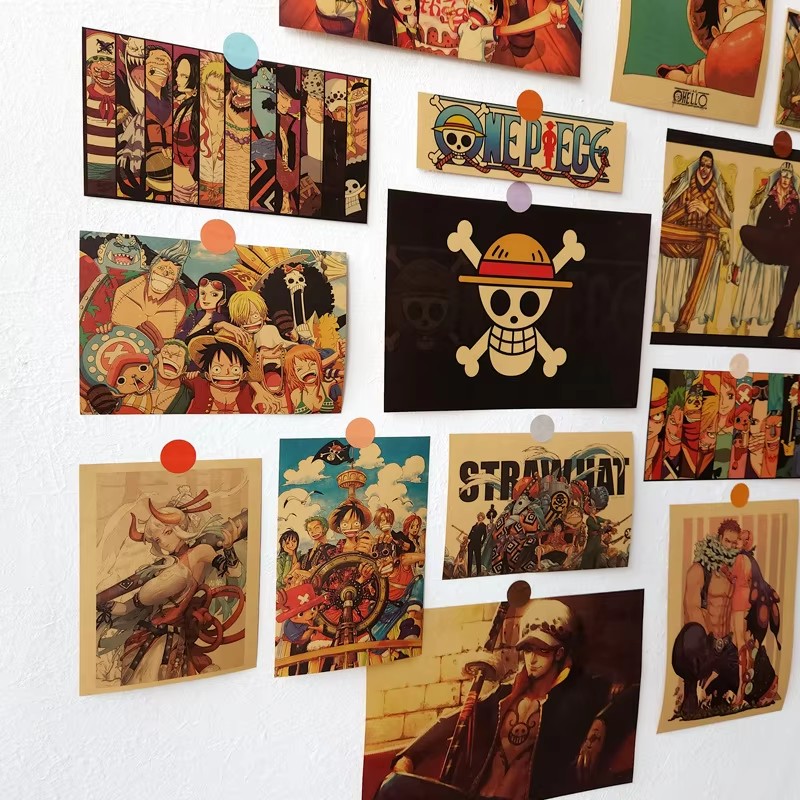 Board Game Pirates - 21 Affiches Vintage One Piece Anime