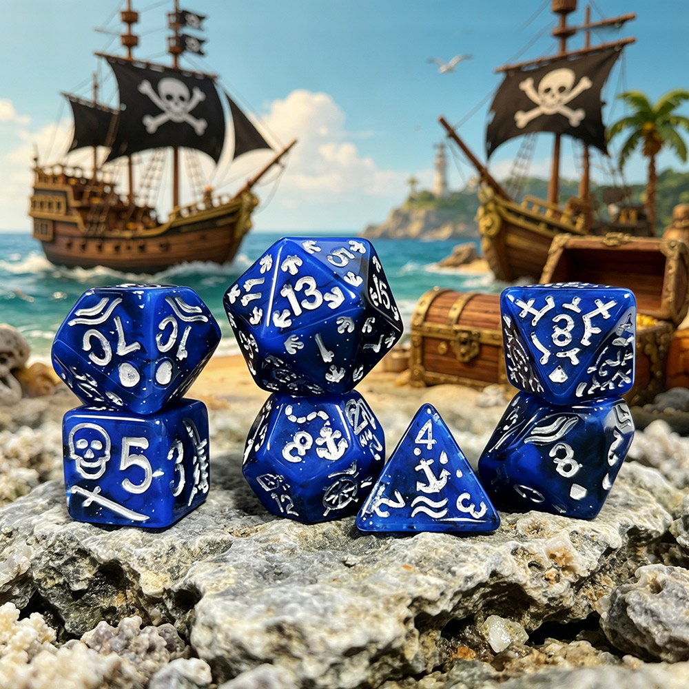 Ensemble de dés à thème nautiq - Board Game Pirates avis et prix