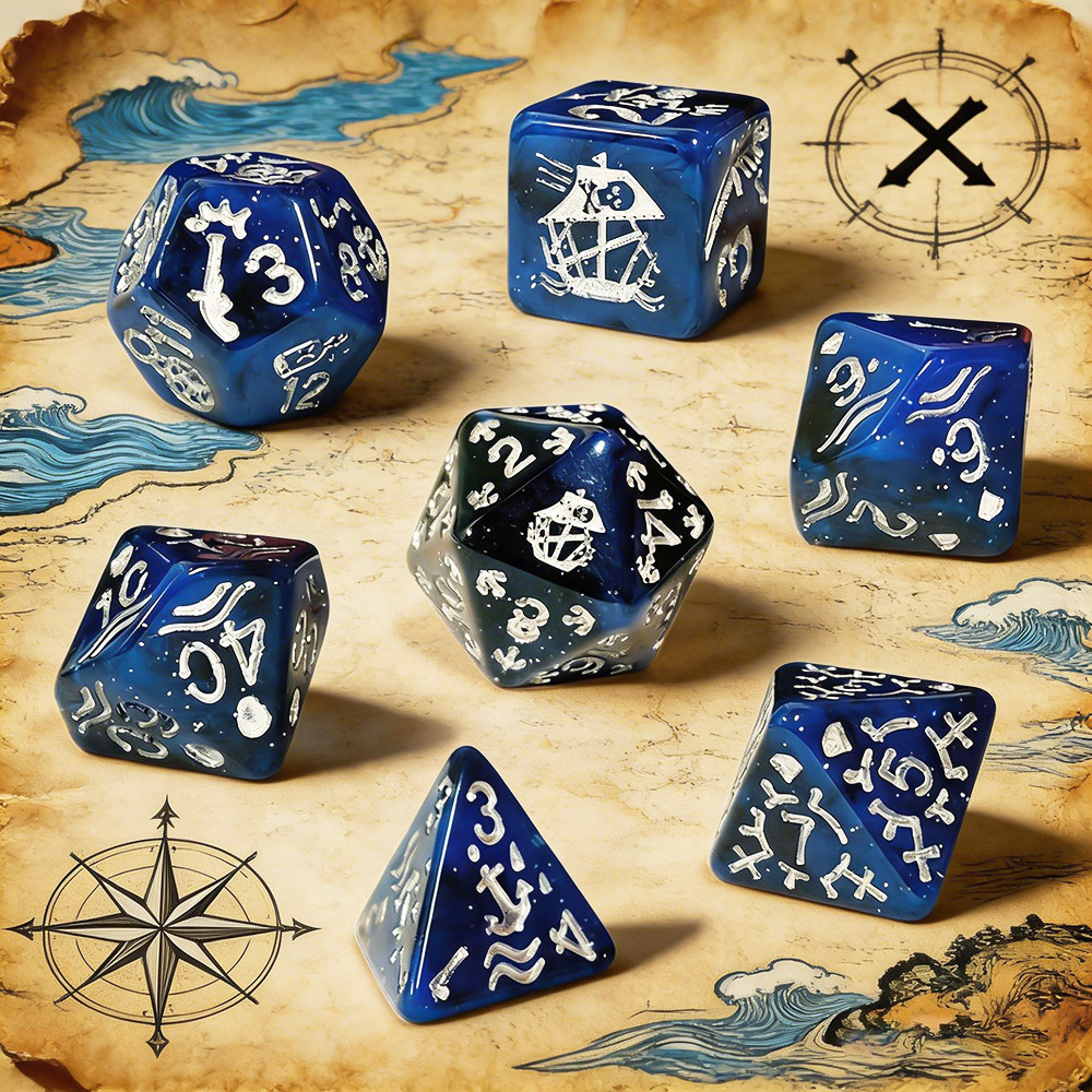 Ensemble de dés à thème nautiq - Board Game Pirates avis et prix