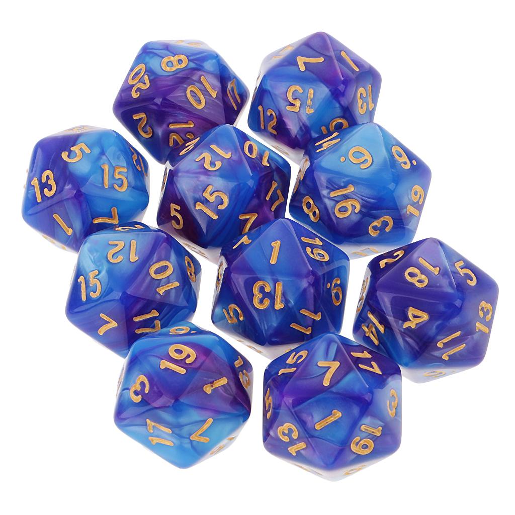 10 pièces dés polyédriques 20  - Board Game Digital avis et prix