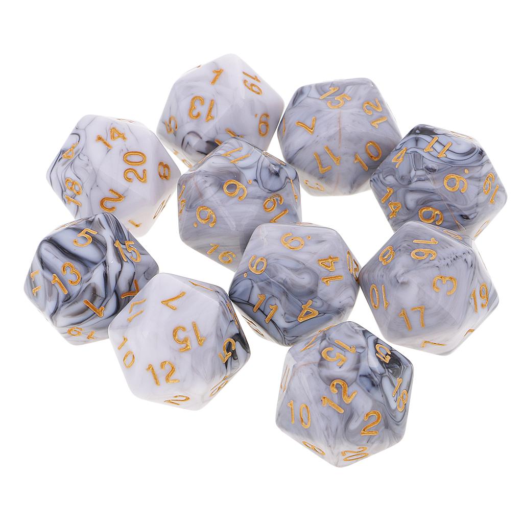 10 pièces dés polyédriques 20  - Board Game Digital avis et prix