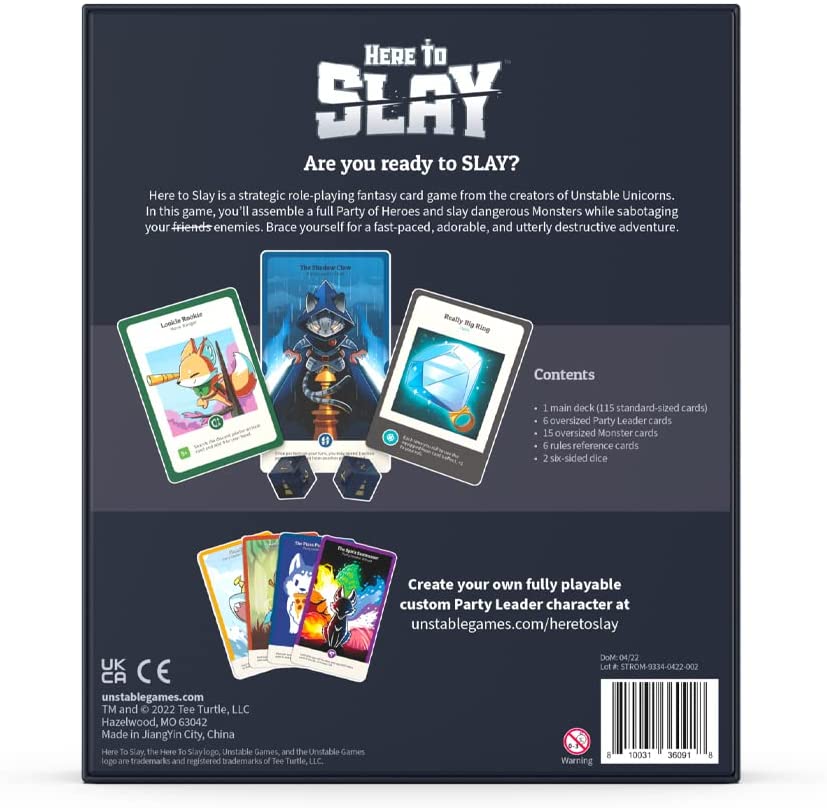 Unstable Games Here to Slay Ca - Board Game Pirates avis et prix